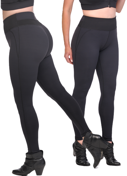 Women's Plus Size Active High Rise Compression Slimming Pocket Leggings