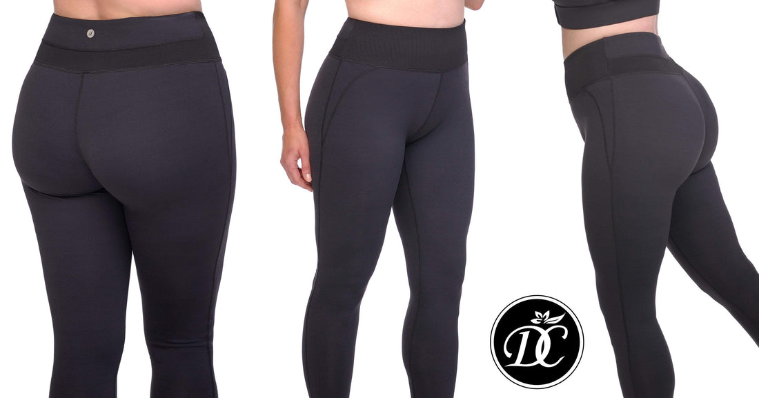 Plus Size Shaping Compression, Close-Fit Leggings with high- rise support panel to flatten your tummy. Up to 4XL.